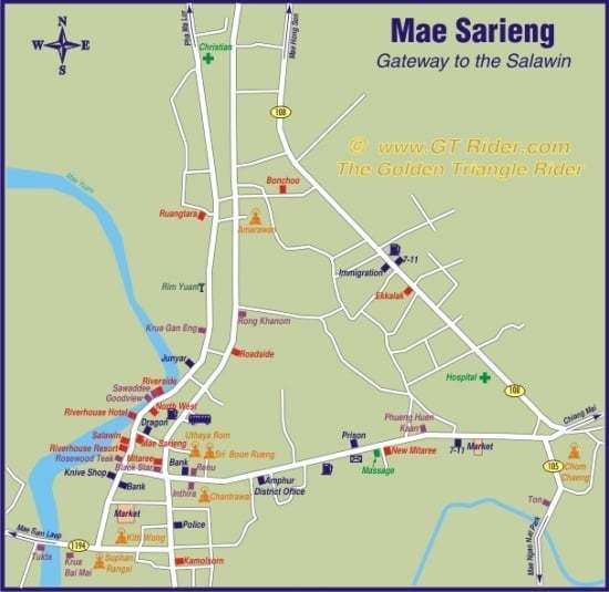 Mae Sariang City Map