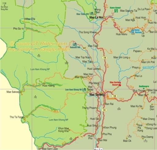 Mae Sariang Environs Map